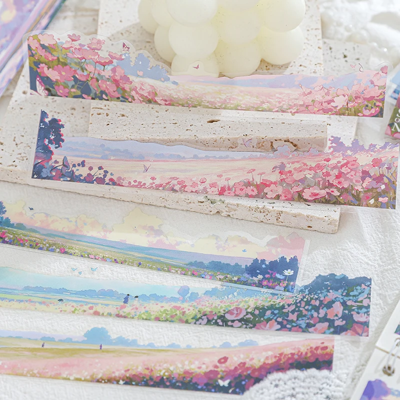 The Song of Nature 시리즈 귀여운 사랑스러운 레트로 장식 PET 스티커, 12 팩/로트