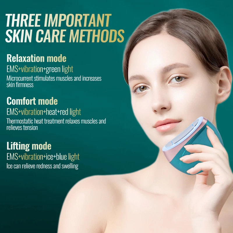 LESEN All in one EMS cold and hot light vibration face neck lifting Electric Guasha with Manually Facial Body Sculpting Massager