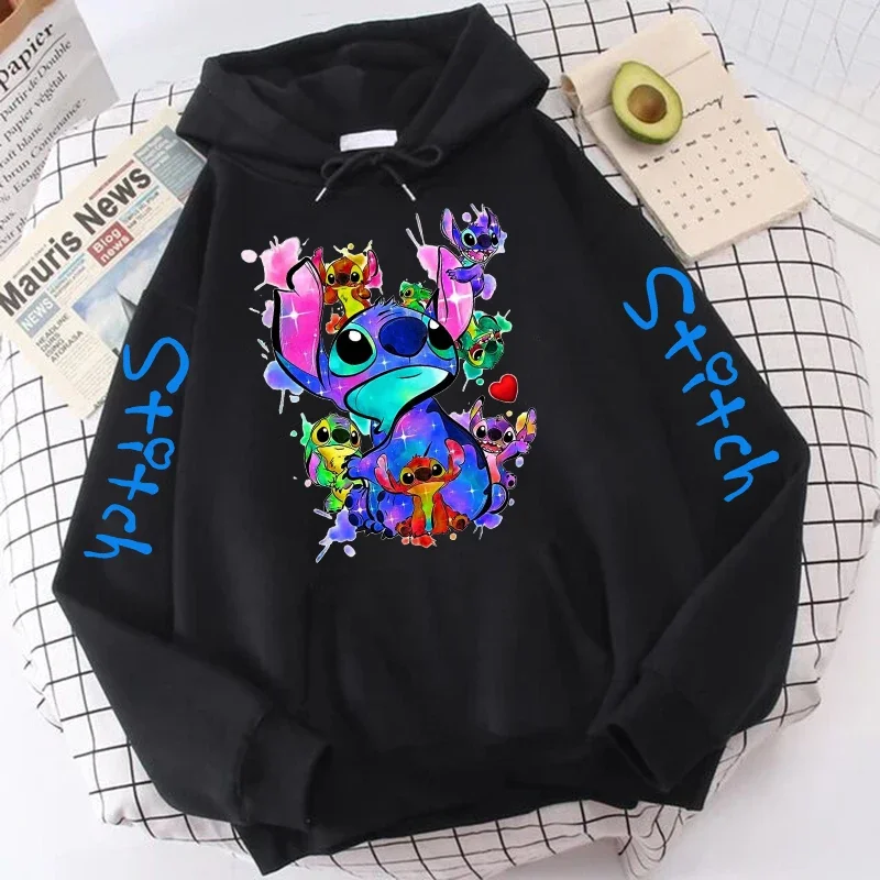 thumbnail image 1 of Sudaderas con capucha de Lilo Stitch de Disney para hombre y mujer, sudadera Harajuku de Anime, ropa de calle gótica Y2k de dibujos animados, Sudadera con capucha de Manga de los años 2000 para mujer, 1 of 5