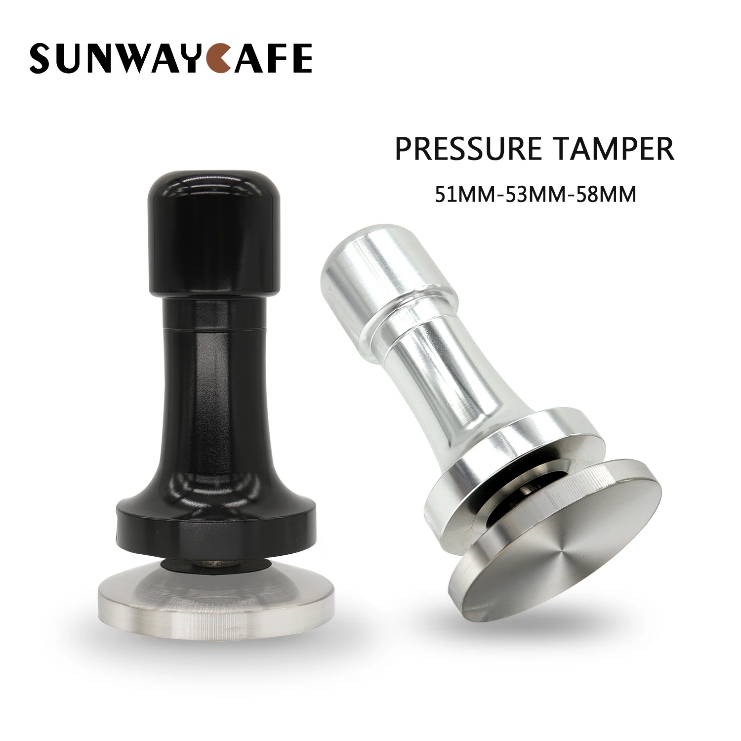 51/53/58mm Coffee Tamper Constant Pressure Adjustable Height Sus304