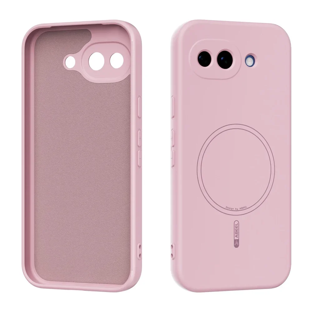Premium Liquid Silicone Glossy Magnetic Phone Case with Built-In Flocking Lining
