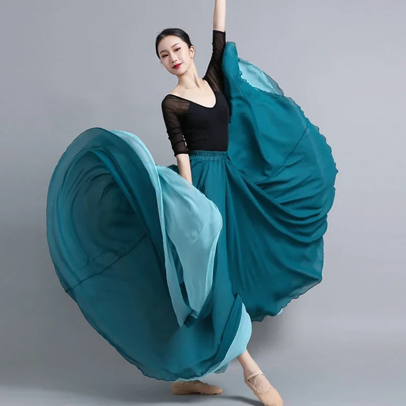 540/630 Degree Classical Dance Skirt Women Double-Side