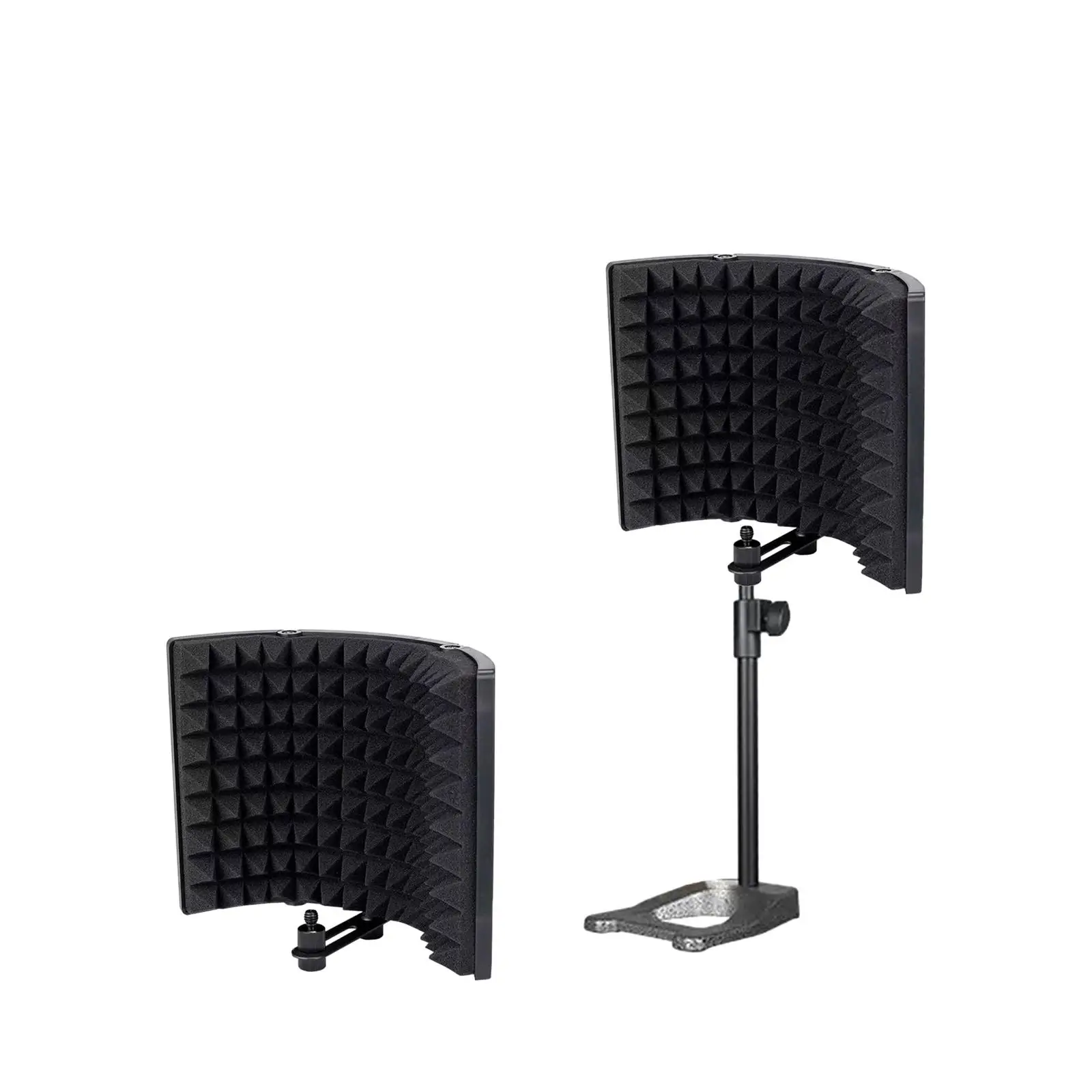 

3 Panel Microphone Shield Wind Screen Acoustic Isolation Foldable Adjustable