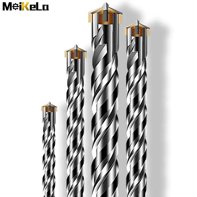 Concrete SDS Plus Drill Bit Cross Tips 4 Cutters 110mm 150 200 350mm500mm Wall Brick Block Electric Hammer Masonry Drilling Bits 160mm concrete sds plus drill bit 6 8 10 12 14 16mm cross tips drill bit for wall brick block hole punching power tool accessory