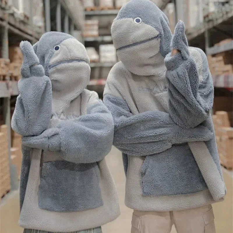 

Women's die Kawaii Closed Sark Lamb Sweatsirt Jacket Women's Winter Casmere Loose ded Top Lovely Couple Sweater