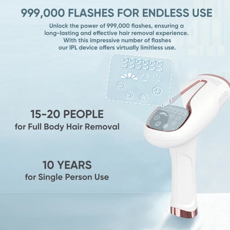 Epilatore laser di raffreddamento per donne e uomini 999900 Flash Touch LPL Rimuovi peli per donne 2 opzioni Rifinitore bikini Spedizione gratuita_voghion.com