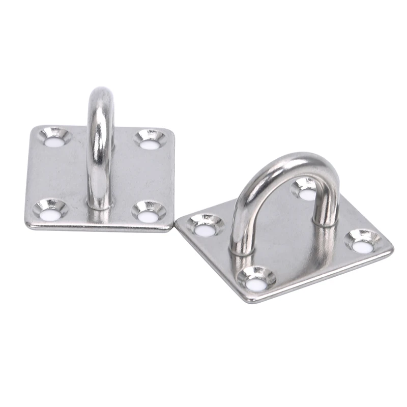 Description Picture 2 of itemHardware Accessories 304 Stainless Steel Fixed Plate Square Door Buckle Yoga Hammock Hanging Fan Sandbag Load-bearing Hook 2024