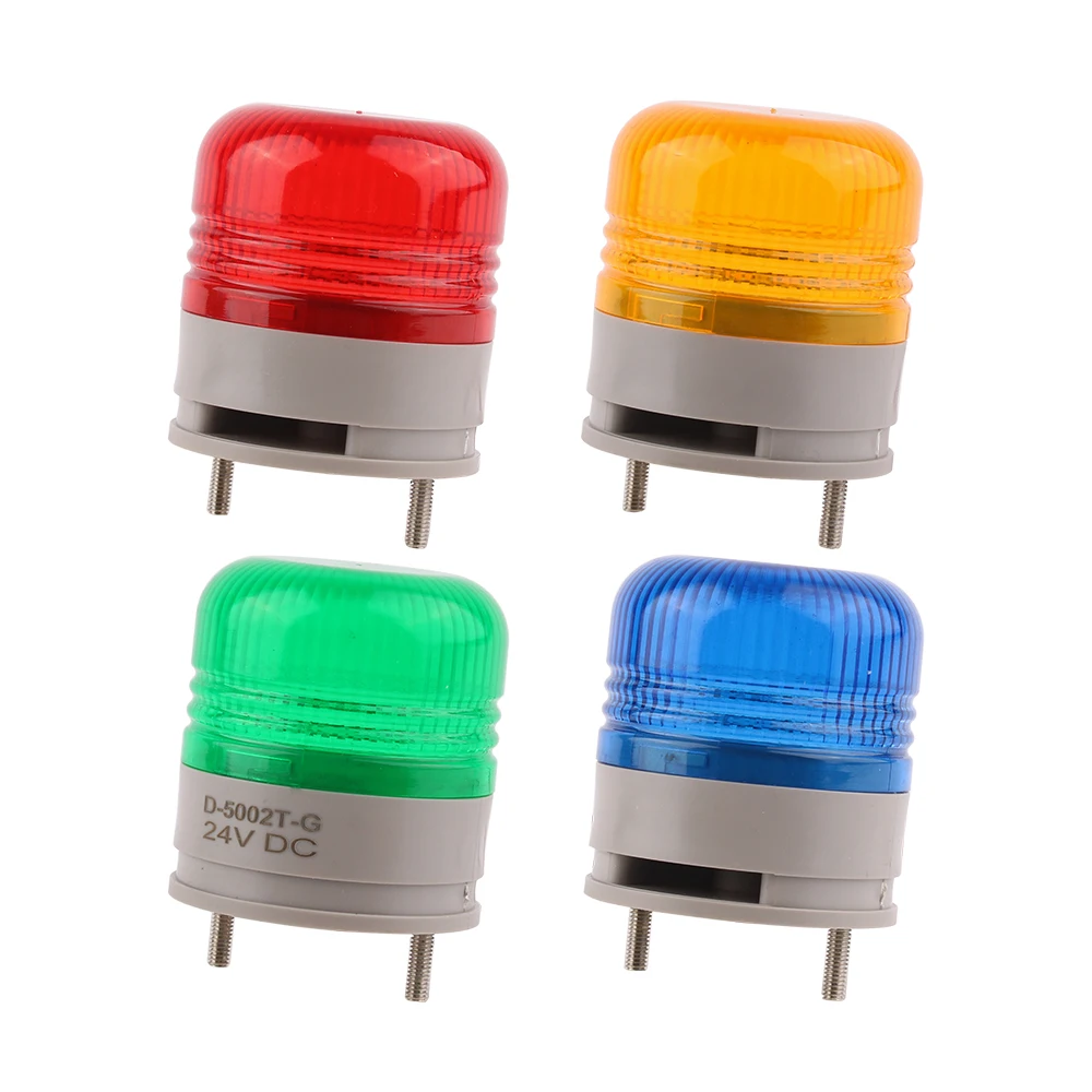 Red Yellow Green Blue single flashing Signal Warning DC12V24V LED Indicator Lamp With Buzzer/No sound Small Security Alarm Light