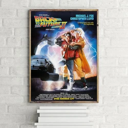 Vintage Back to the Future Trilogy Wall Art Canvas Prints - Decorative Movie Posters - 20x30cm No Frame (Yellow)