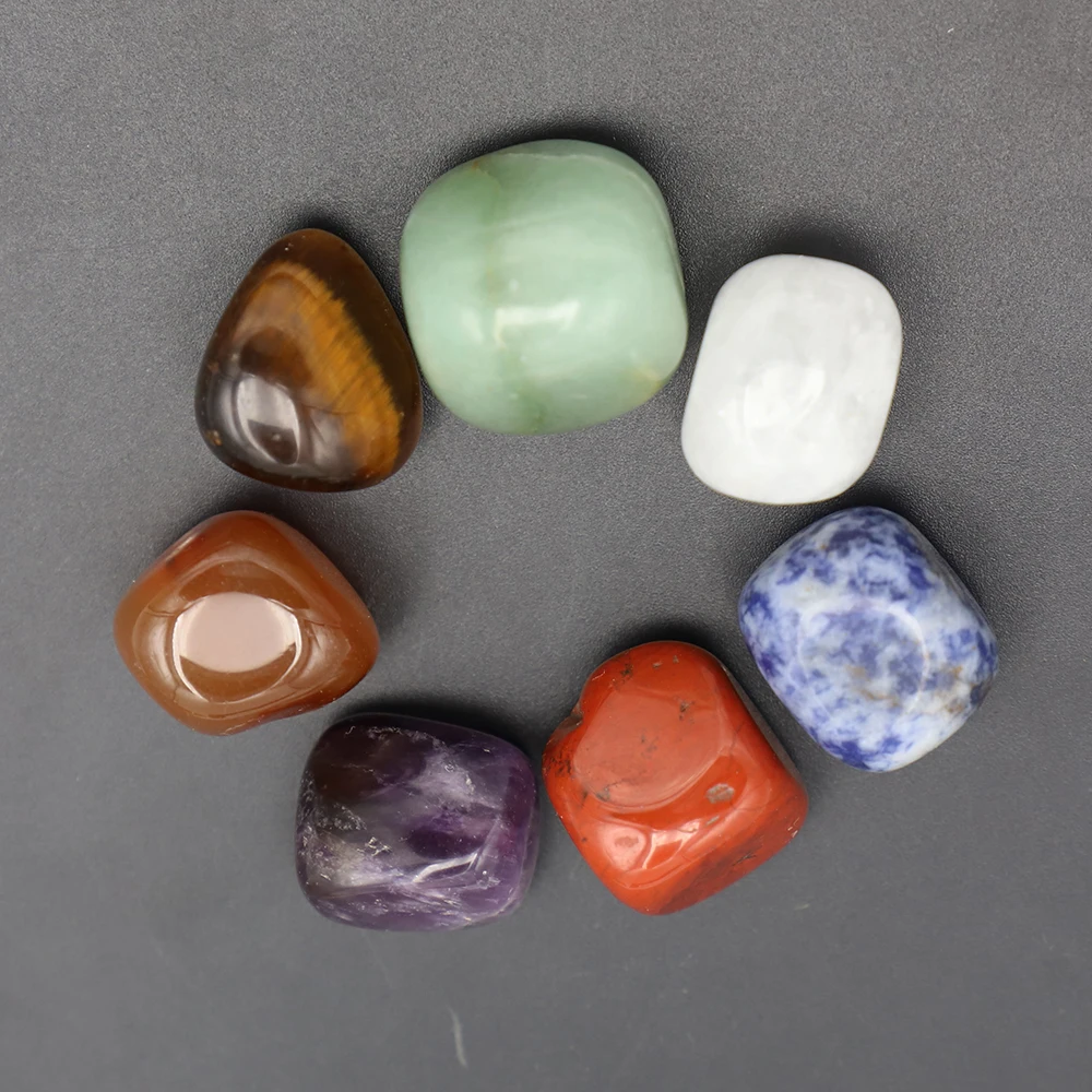 Free Shipping Natural 7 Color Crystal Meditation Energy Stone Irregular Large Particle Polishing Home Decoration Wholesale 7Pcs