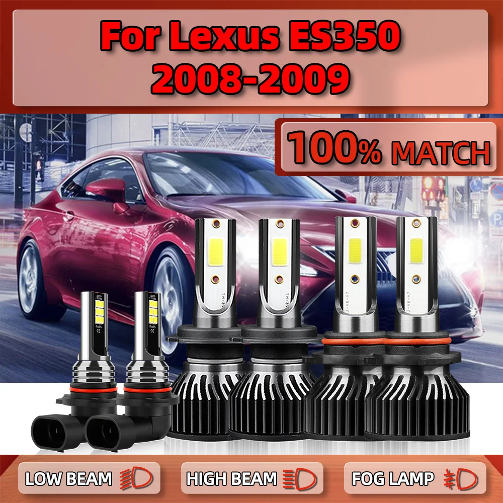 

360W Canbus LED Headlight Bulbs 60000LM High Low Beam Car Lights 12V 6000K White Turbo Fog Lamps For Lexus ES350 2008 2009