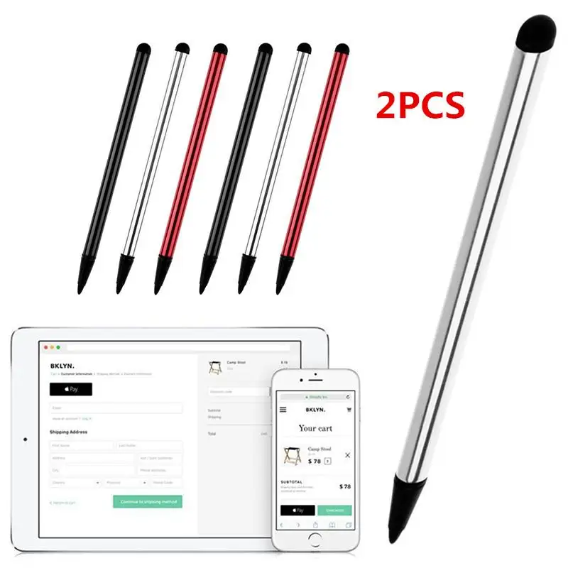 2pcs Stylus Pen For Phone Tablet Capacitive Screen Touch Pen Stylus Pencil For Iphone Ipad Universal Smartphone Mobile Phones