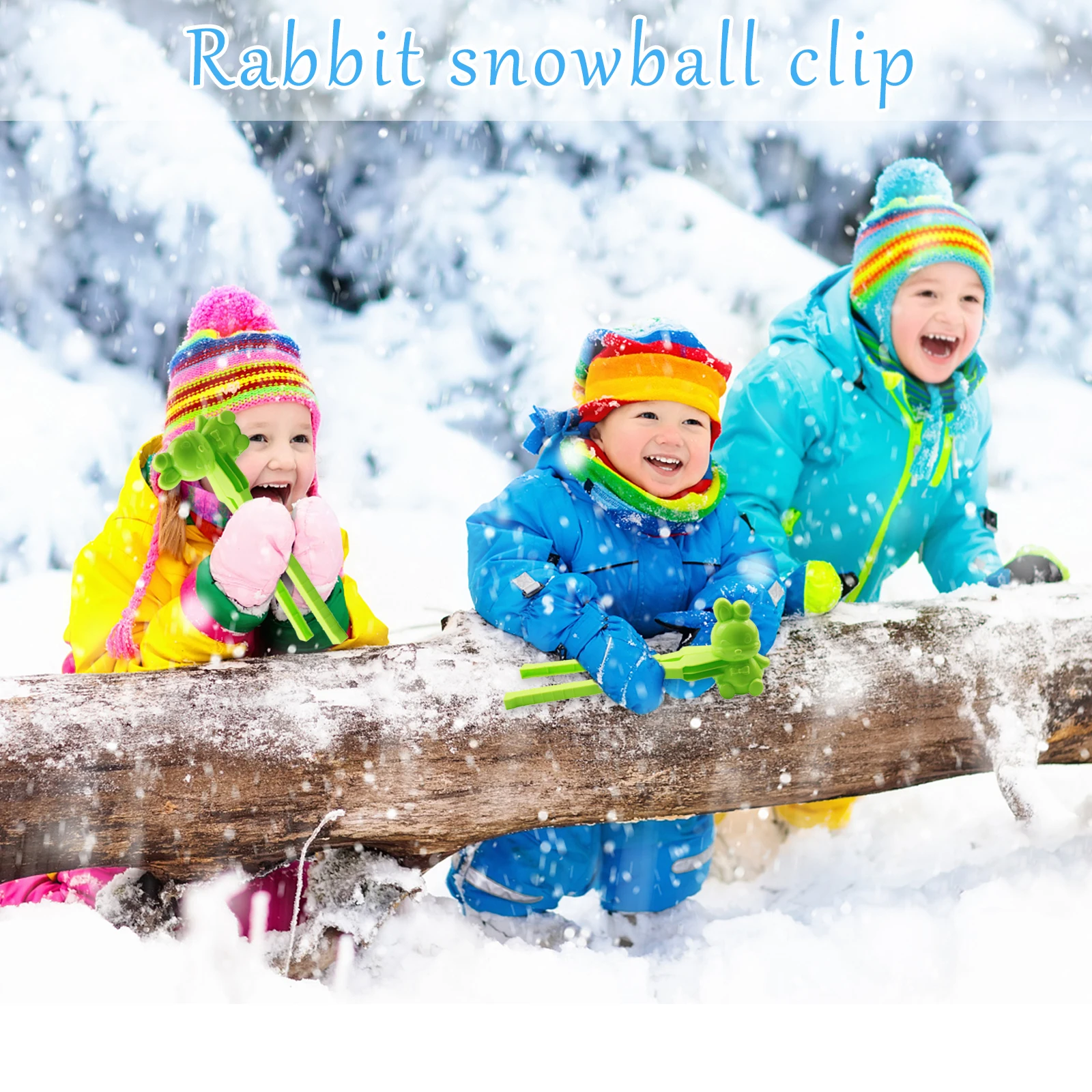 Bunny-shaped Snow Shovel Clips Fun Winter Snowball Fights Toys Kids Gifts for Christmas Thanksgiving Birthdays Toys