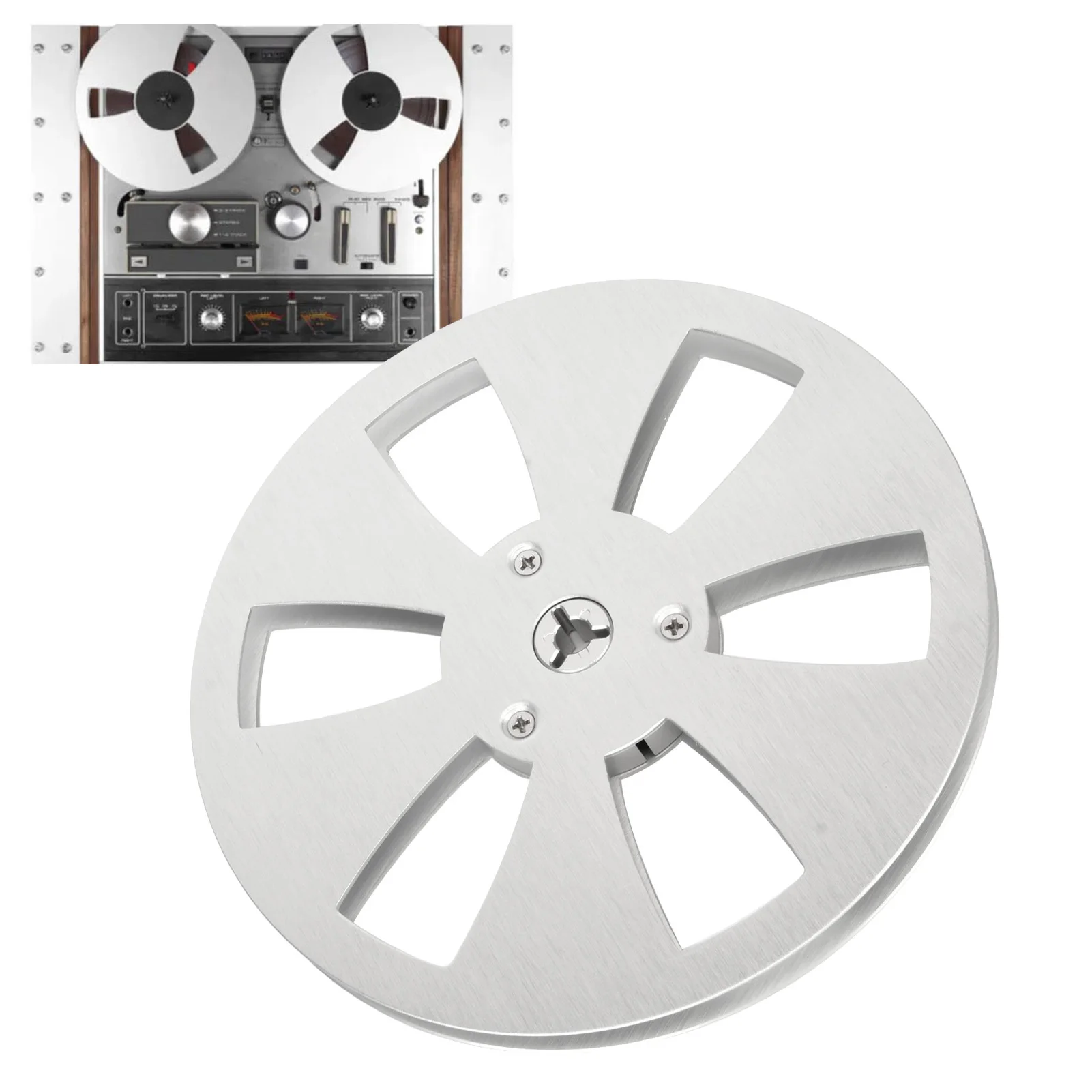 1/4 7 Inch Empty Reel Aluminum Alloy 6 Hole Open Reel Sound Tape Empty Opening Machine Part 6 Hole Tape