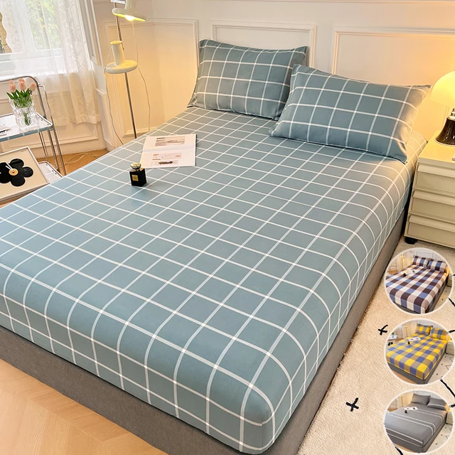 Drap-housse en coton avec bandes élastiques, housse de matelas réglable antidérapante pour lit Double King, antidérapant, 140x200 160x200 200x200cm 1