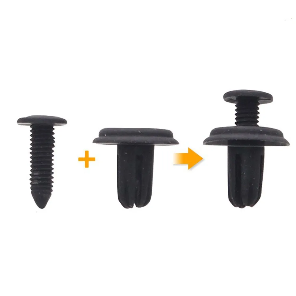 

Wear-Resistant Dirt-Resistant Durable Light Weight Panel Clips 90687-SB0-013 Black For Honda Plastic Trim 20pcs 6mm