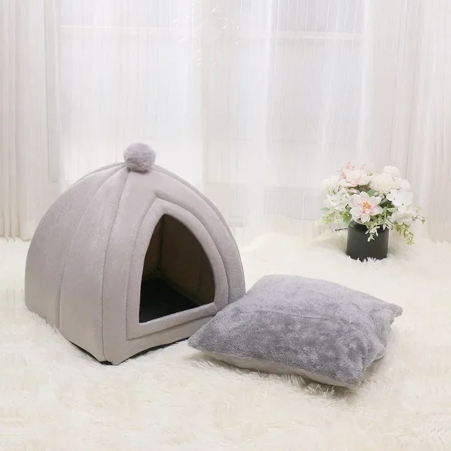 Cat Nest Autumn And Winter Warm Yurt Semi-closed Cute Cat Villa Dog Nest Can Be Opened And Washed Pet Nest 2