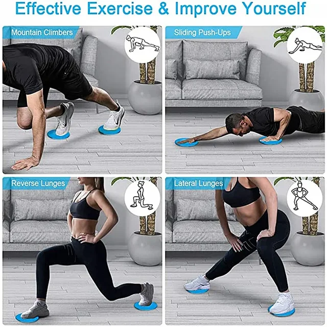 2pcs Gliding Discs Slider Fitness Disc Exercise Sliding Plate Abdominal Core Muscle Training Yoga Sliding Disc Fitness Equipment 5