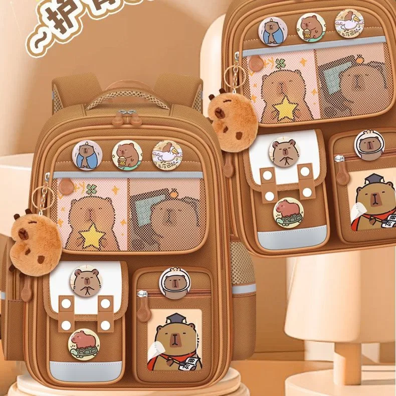 Capibara Student Schoolbag Large-capacity Children Backpack Kids Back to School Book Bags