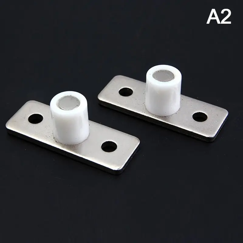 Sliding Barn Door Guide Wooden Door Roller Retainer with Brass Wheel 2Pcs