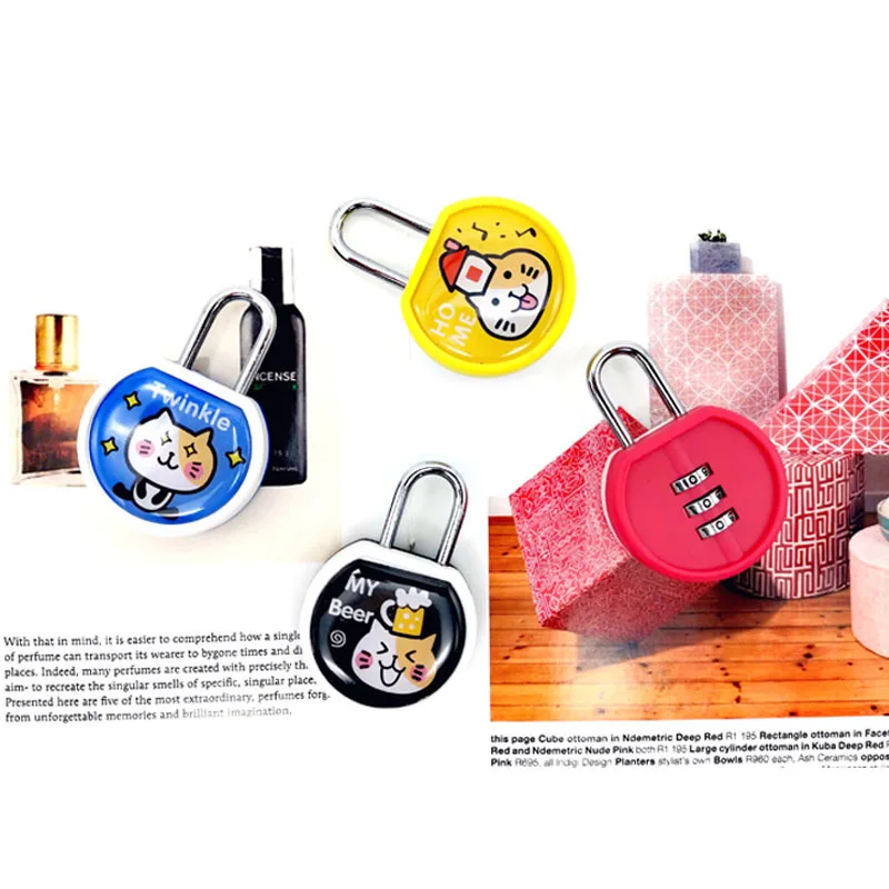 

Code Padlock Door Lock Gym Locker Lock Suitcases Safe Box Small Padlock Password Security Protection for Bag Caravan Drawer Latc