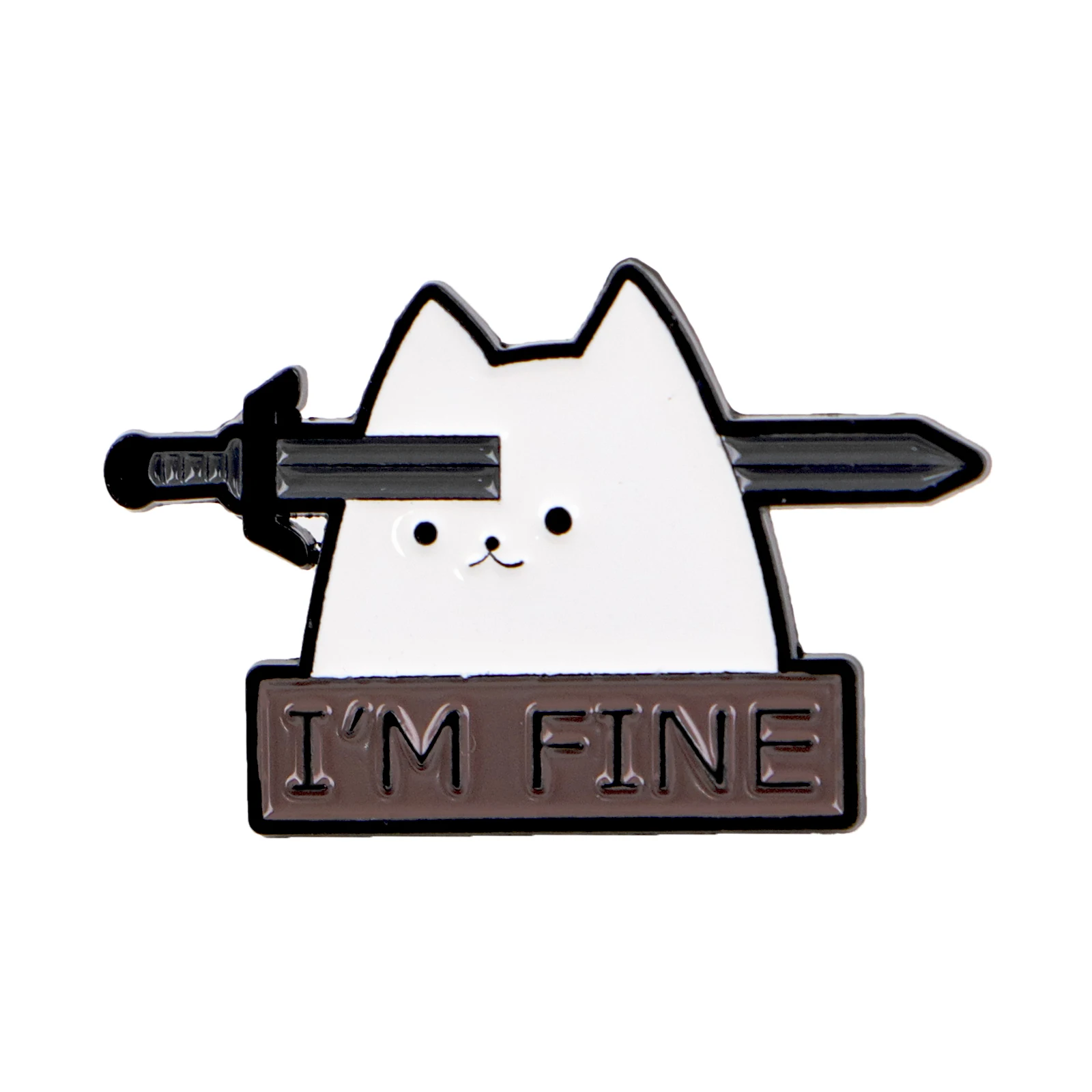 Charming Cat Enamel Pin Brooch – Stylish Metal Lapel Accessory and Gift