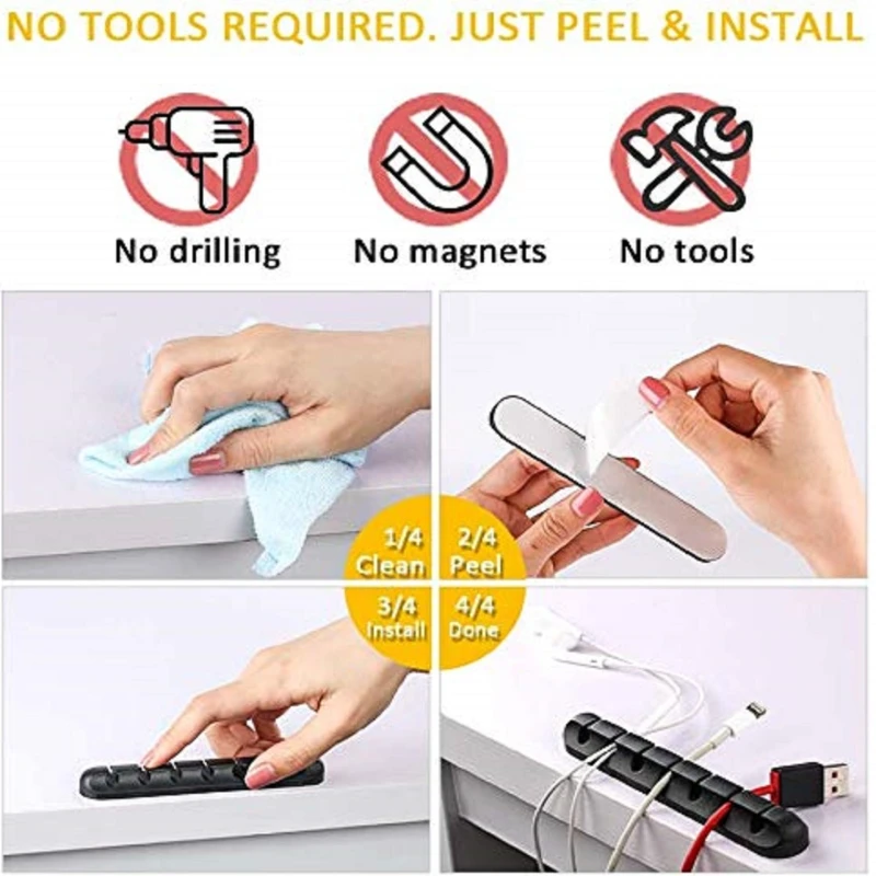 Smart Cable Holder Silicone Flexible Cable Winder Wire Organizer Cord Desk Winder Desktop Tidy Holder for USB Keyboard Earphone cable organizer