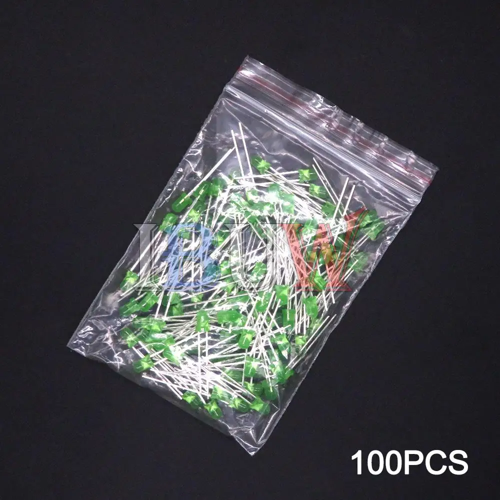 100PCS/lot 3mm LED Diode F3 Assorted Kit ibuw White Green Red Blue Yellow Orange Pink Purple Warm White DIY Light Emitting Diode led light kit