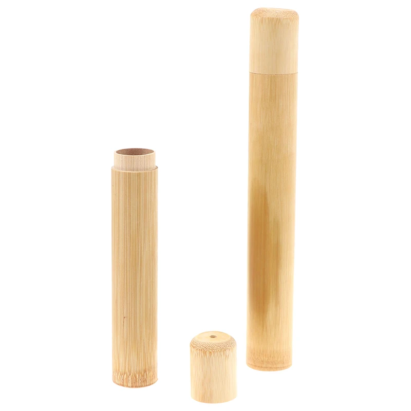 Toothbrush Wooden Case Tooth Brush Soft-bristle Bamboo Fibre Holder Handle Tube