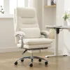 Office Chair with Foot Rest-High Back Executive Chair with Padded Linkage Armrests,Reclining Desk Chairs with Wheels,Comfy Chair 1