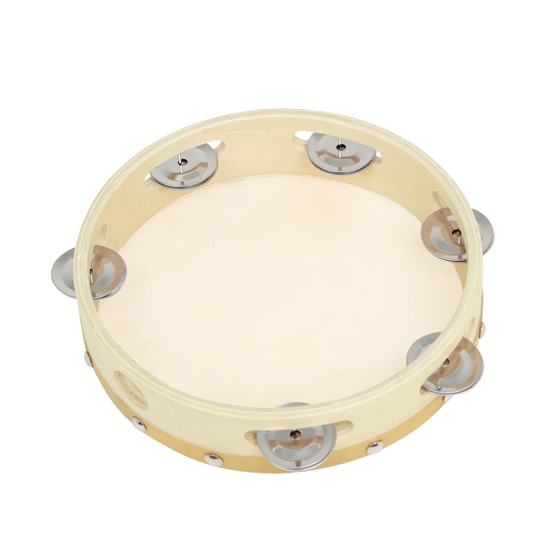 3 Pcs Orff 6/8/10 Inch Wooden Bell Drum Tambourine Percussion Instrument Orff Hand Instruments Children's Music Enlightenment