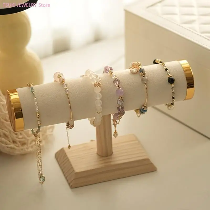 62KE Praktischer, robuster Armbandhalter aus Holz und Flusen, tragbar oder zur Präsentation von Schmuck in Geschäften oder – Detail 9