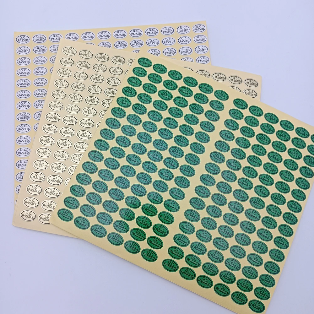 Size 9x13mm Oval QC PASSED Stickers  Inspection Qualified QC PASSED Label Quality Control Passed Sticker Label 2700pcs/pack