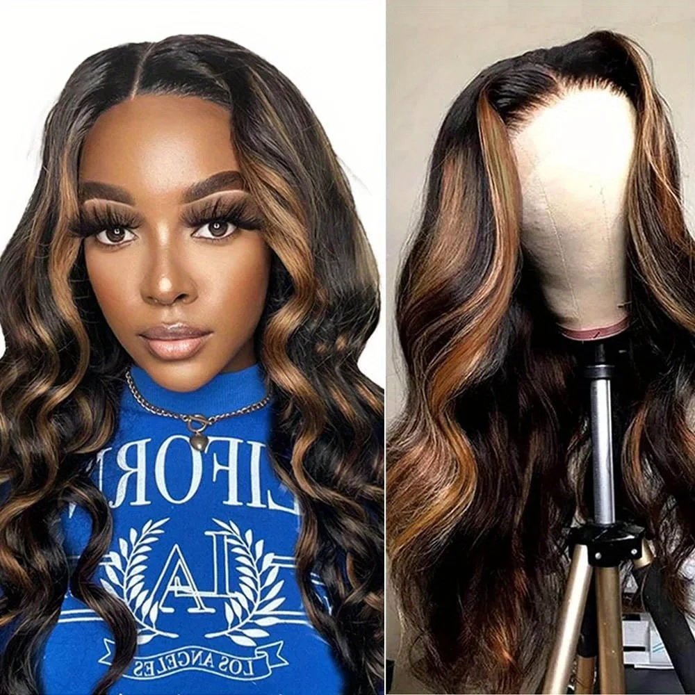 5x5 1B30 Lace Glueless Wig Human Hair Ombre Body Wave Lace Frontal Closure Wigs Hd Lace Human Hair Ready To Go Human Front Wigs 4