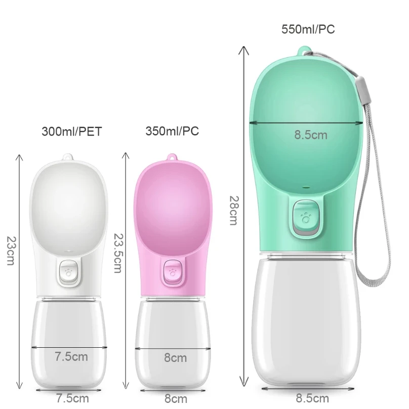 4294-3c7b0a.jpg Dog Water Bottle For Pet Dogs Cats Water Feeder Bowls Outdoor Travel Leakproof Puppy Drinking Container