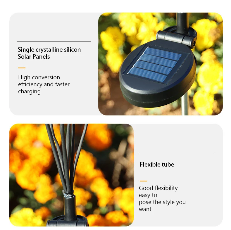 Solar LED Firefly Lights IP65 Outdoor Waterproof Lights Landscape Firefly Lawn Garden Decoration 8PACK Solar Lights Garden Light Solar Decoration Light