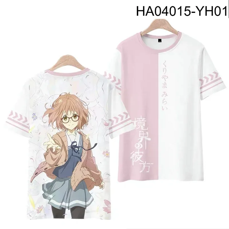 Beyond the limit 3d printing T-shirt summer fashion around neck short sleeve popular anime japanese streetwear plus size