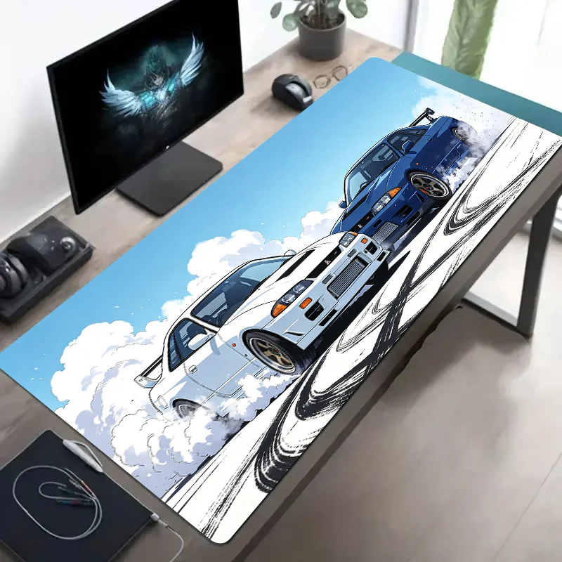 Supersized Sports Car Design Desk Mat – Non-Slip, Washable Mouse Pad