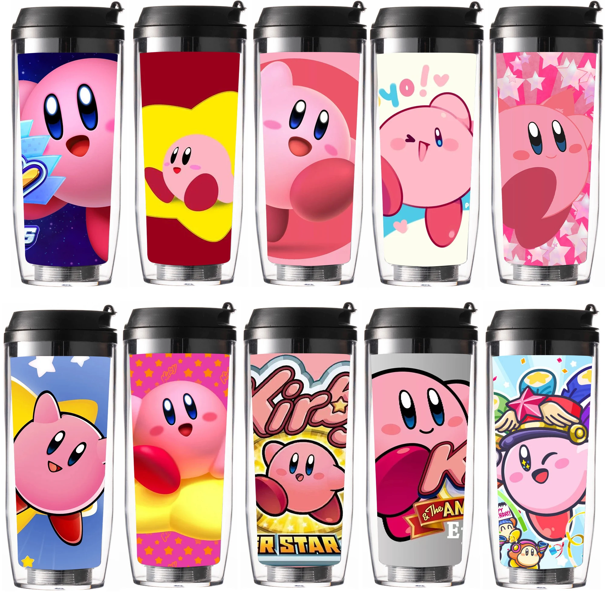 Kirby Glass Cup Cute Kirby Tumbler Glasses Kawaii Kirby Drinking