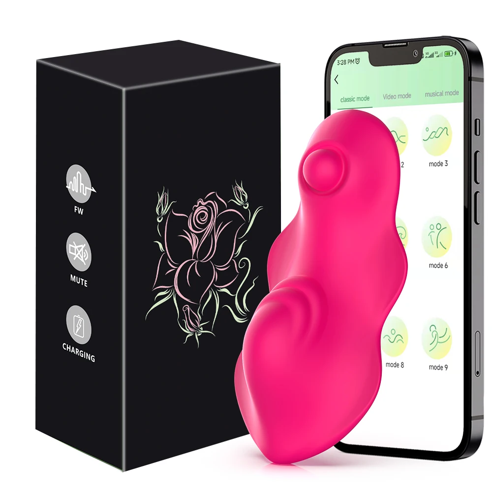 Mini Wearable Clitoris Vibrator Women's Panties Clit climax Stimulator APP Controlled Sex Toys for Couples Beginner Masturbator