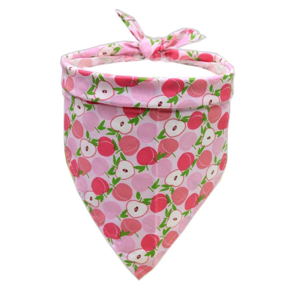 Title 10, 1PC 6Colors Fruit Print Pet Dog Bandana Small D...
