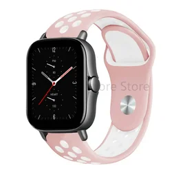 Sport Silicone Watch Band - Versatile 20mm/22mm Strap for 22mm watch band (20 pink and white)