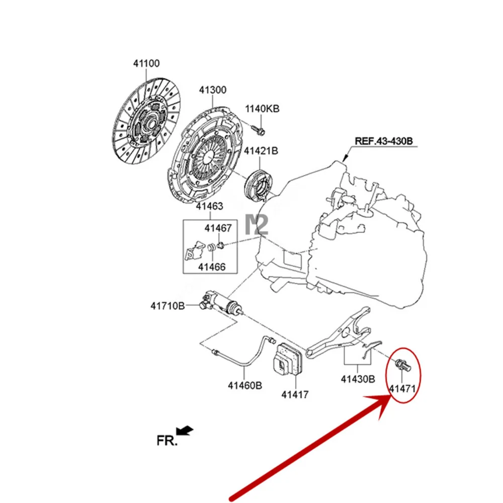 FULCRUM-CLUTCH RELEASE LEVER For KIA Ceed K3 Rio Soul Sorento Sportage Carens Cerato Forte 4147132000 41471 32000 41471-32000