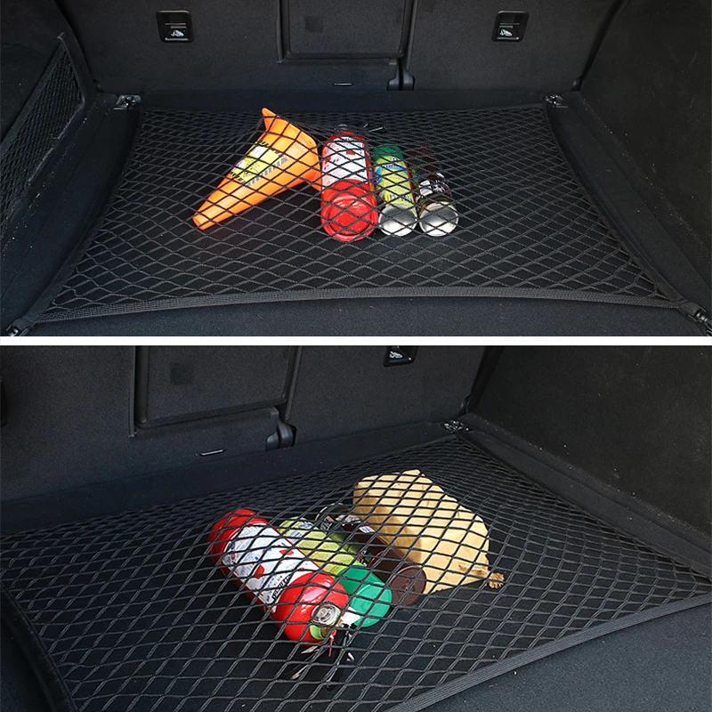 Red Maletero De Coche Con Gran Elasticidad & Resistencia A La Tracción,Universal Red Coche Para Coche SUV Camión,Ideal Red Elastica Accesorios Coche Organizar Muchos Artículos (L