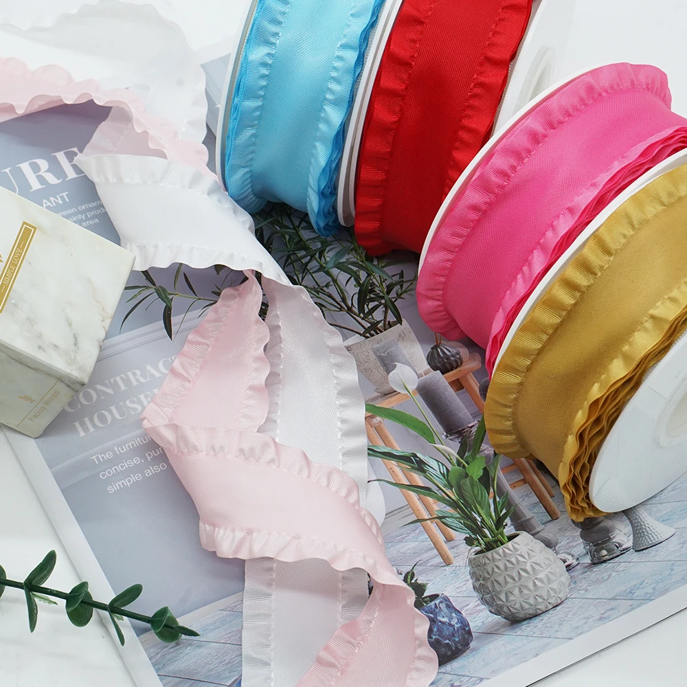 38MM Solid Glitter Grosgrain Ribbon 5 Yards Per Roll