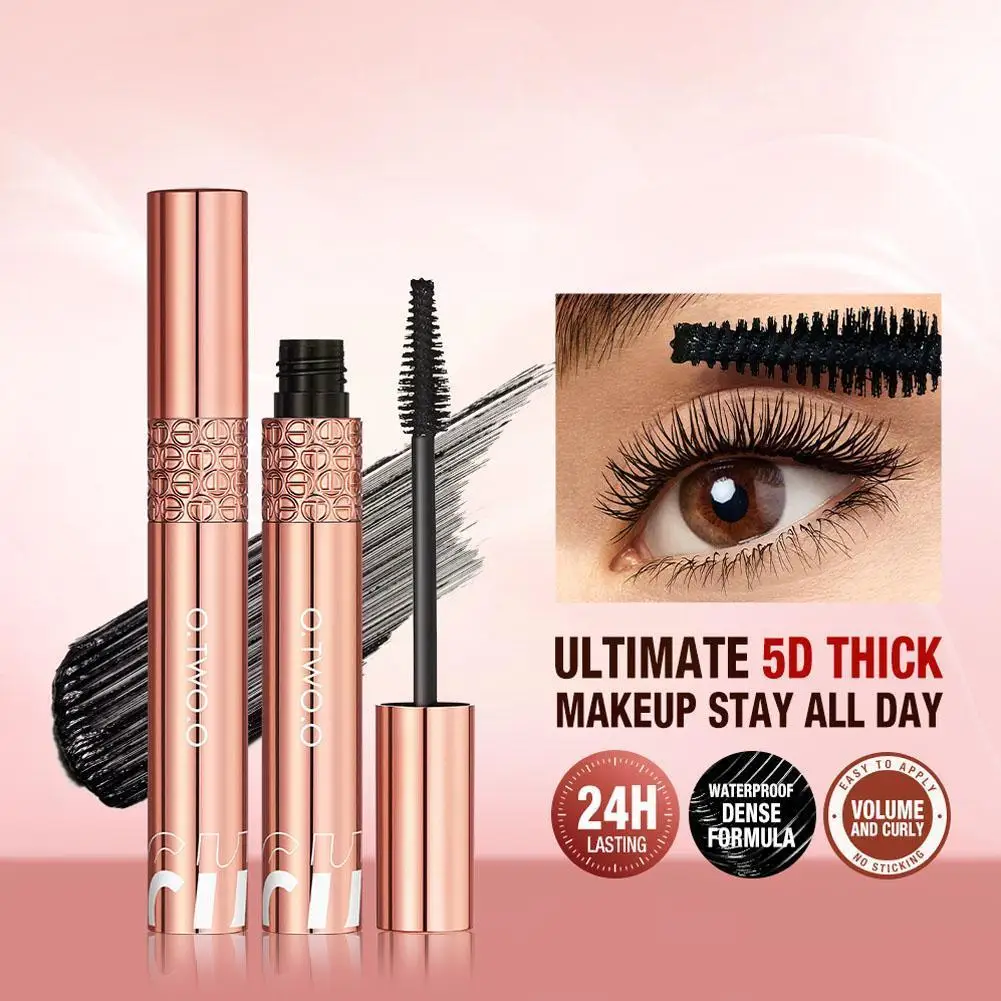 

O.TWO.O Mascara Waterproof Lengthens Eyelashes Extension Fiber Lengthening Mascara Silk Non-smudge 5D Black Cosmetics Volum B5R9