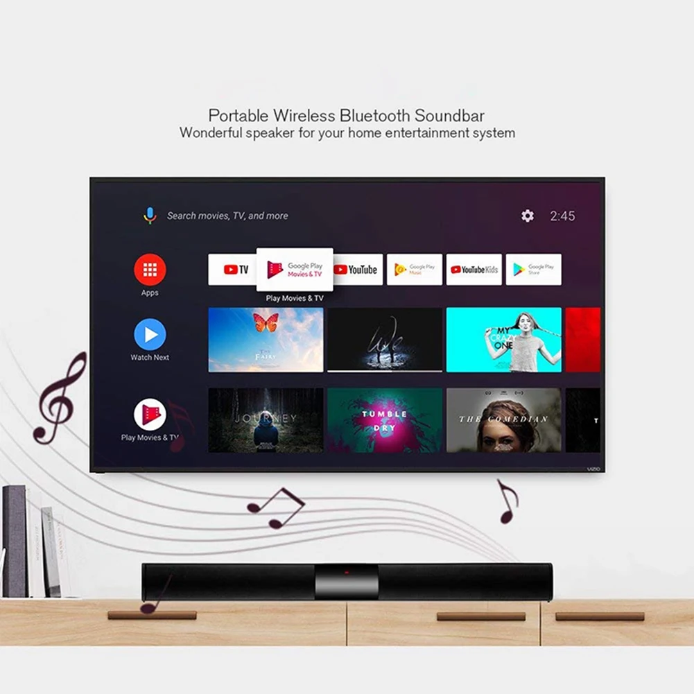 20W TV 사운드바 유선 및 무선 블루투스 스피커 홈 서라운드 사운드바 PC 극장 TV 스피커 라우드스피커