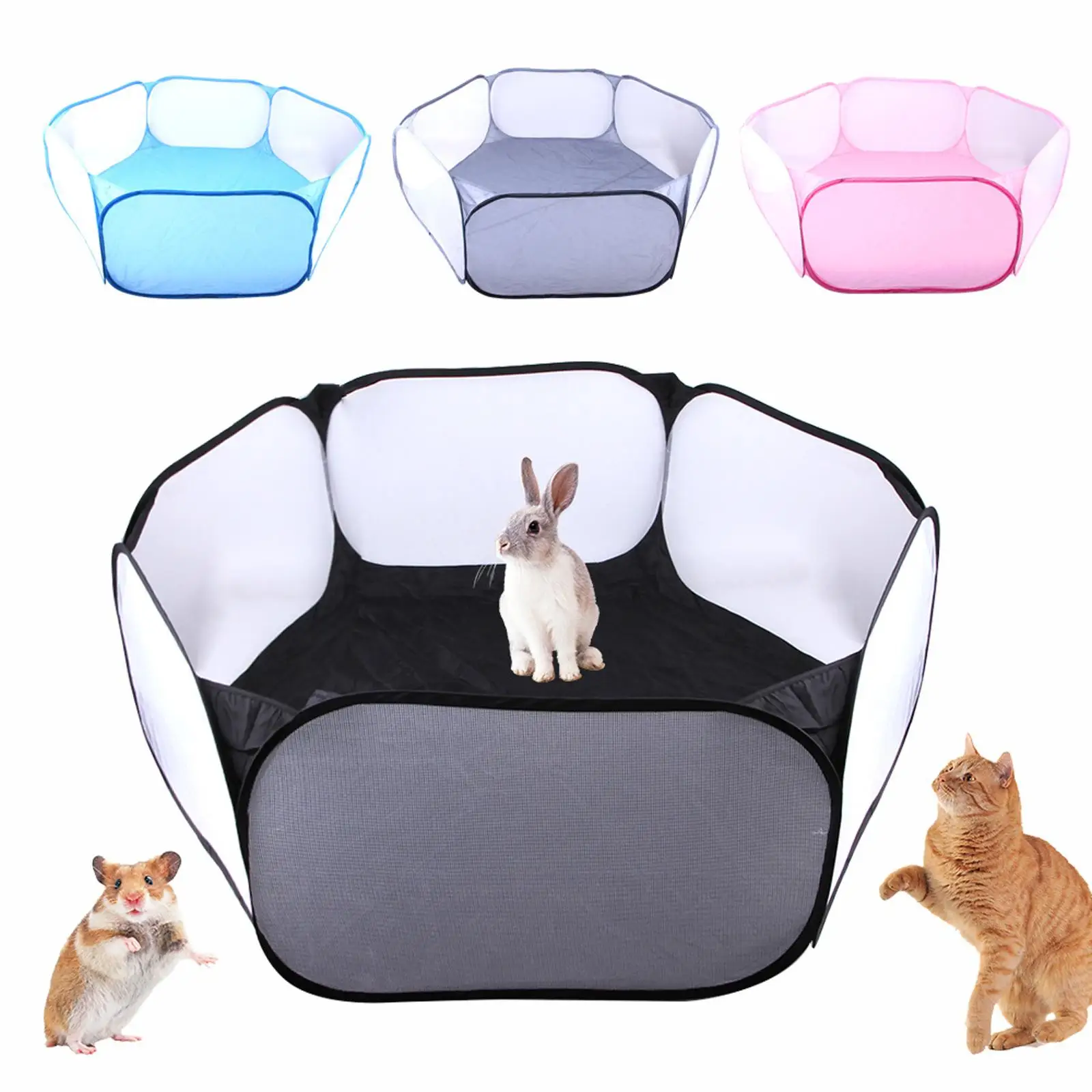 Folding Pet Tent Breathable Cage Tent Kennel Rabbit Hideout Animal AntiBedding for Chinchilla Outdoor Yard Folding Pet Tent Breathable Cage Tent Kennel Rabbit Hideout Animal AntiBedding for Chinchilla Outdoor Yard