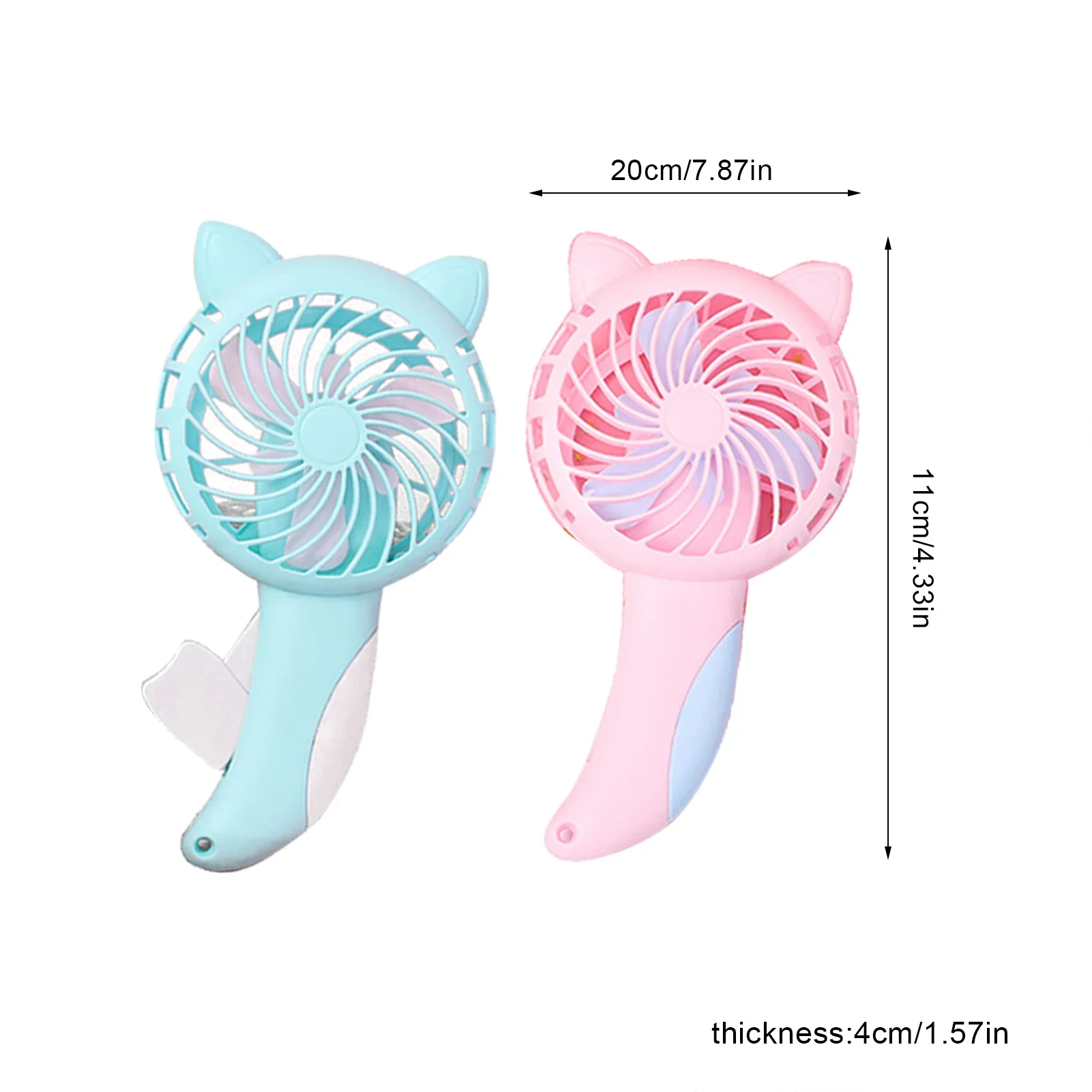 1PCS Manual Press Small Fan Hand Pressure Fan Personal Handheld Cartoon Mini Portable Hand Kids Girls Women Man Outdoor