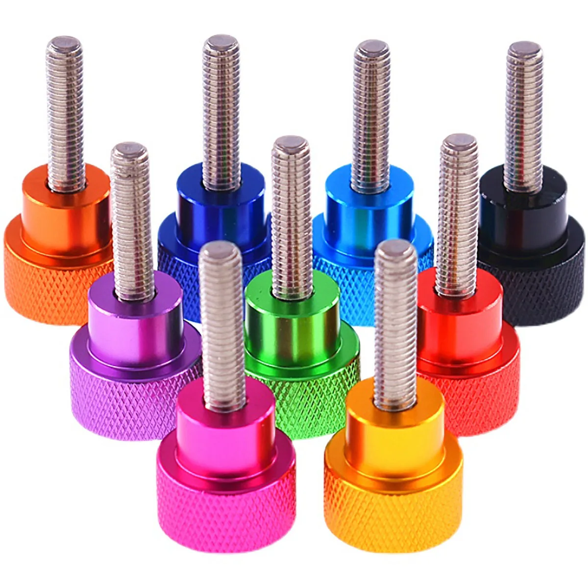 

1Pcs Aluminum High Step Thumb Screw UNC 1/4-20 Thread 20x11mm Big Knurled Head Hand Tighten Screw Stainless Steel Thread 6-100mm